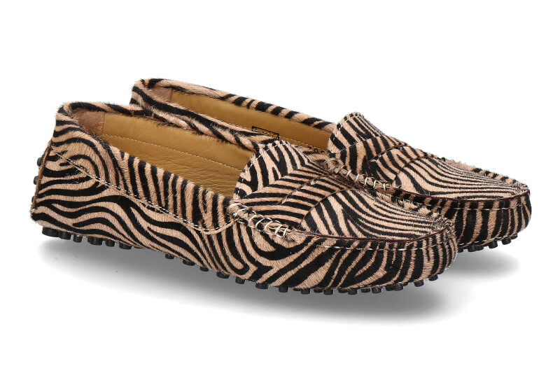 scarpaRossa Damen-Mokassin GOMERA DRIVER ZEBRA- beige/ schwarz