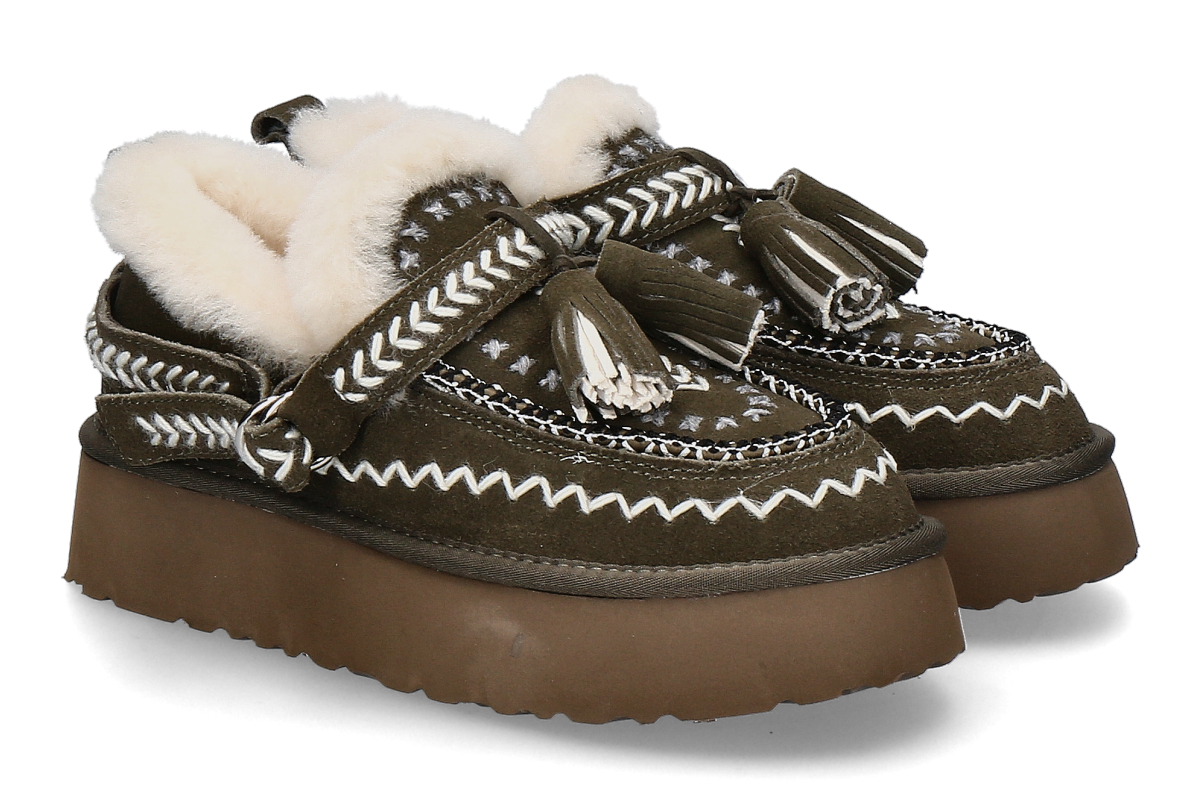 Nan-Ku Couture Bootie gefüttert DFH13 - verde/grün