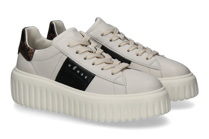 Hogan Damen- Sneaker H-STRIPES ALLACCIATO FASCIA LOGO- hellbeige