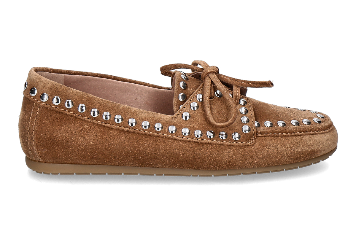 Kennel & Schmenger Mokassin DROP SUEDE- caramel silver/ braun silber