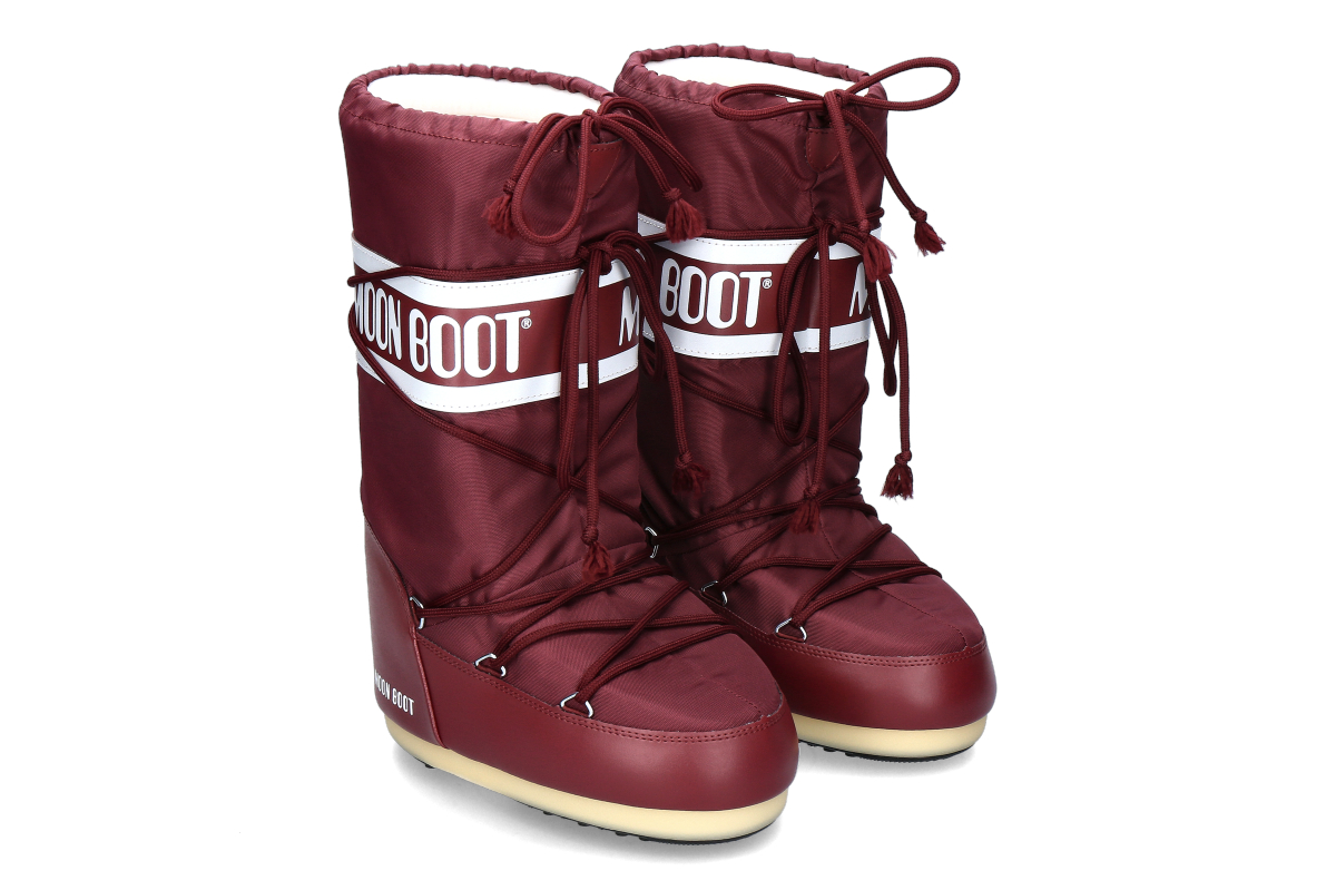 Moon Boot Damen Stiefel ICON NYLON- burgundy/ bordo