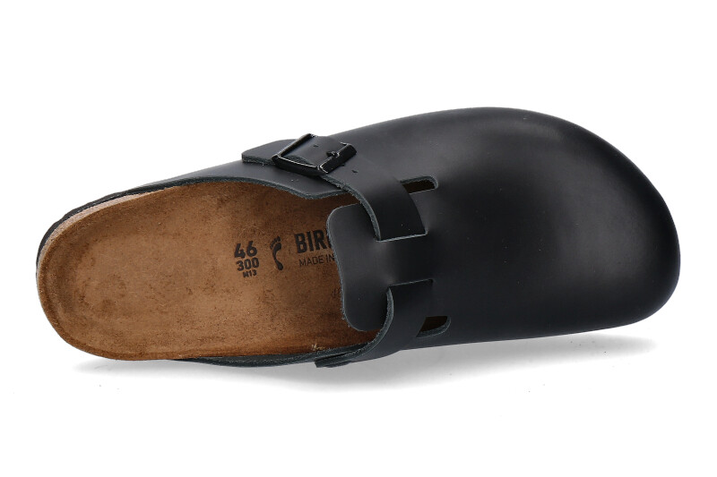 Birkenstock Clogs BOSTON SCHMAL NATURLEDER BLACK (45)