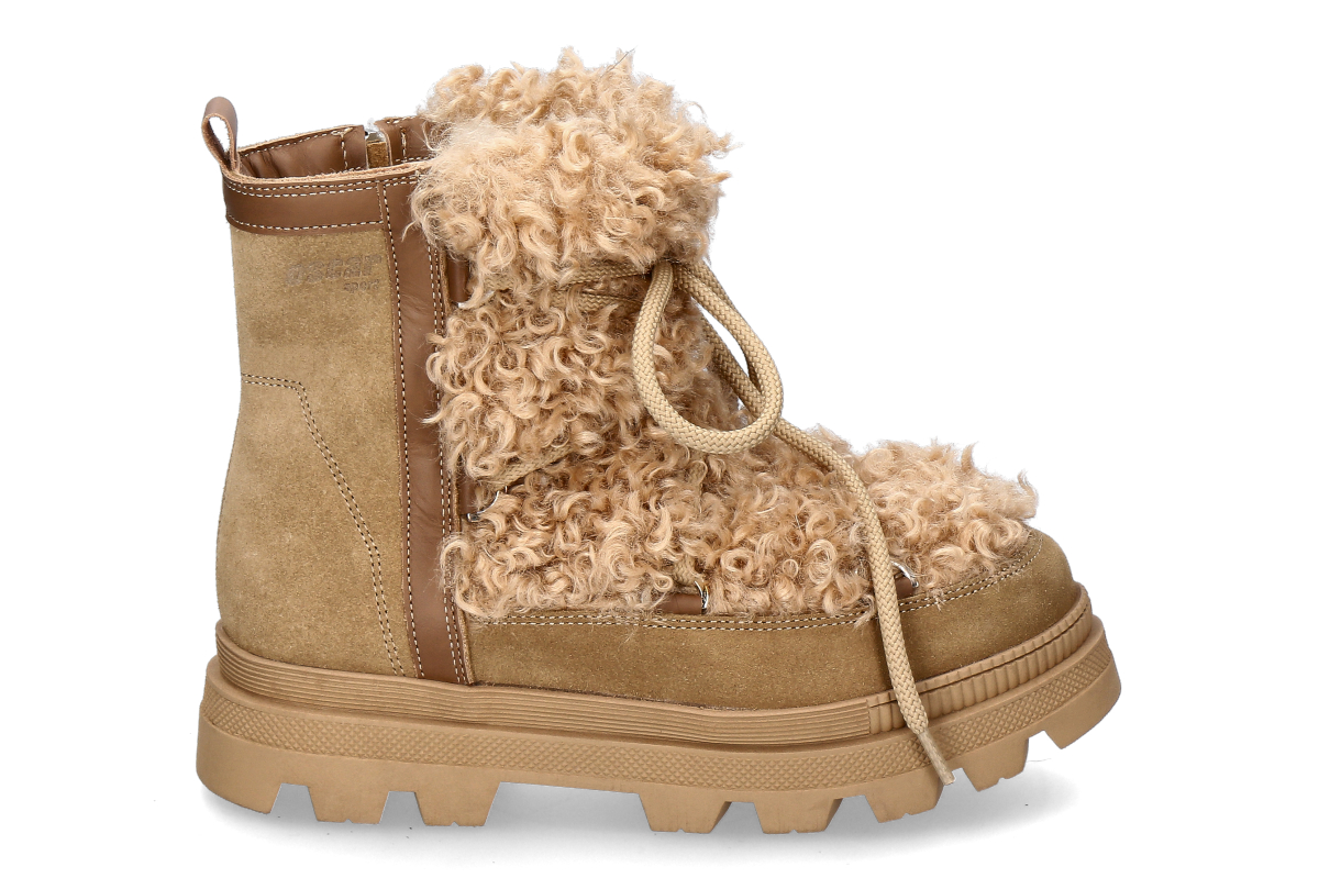 Oscar Sport Damen- Fellstiefel gefüttert ANET SHORT- beige