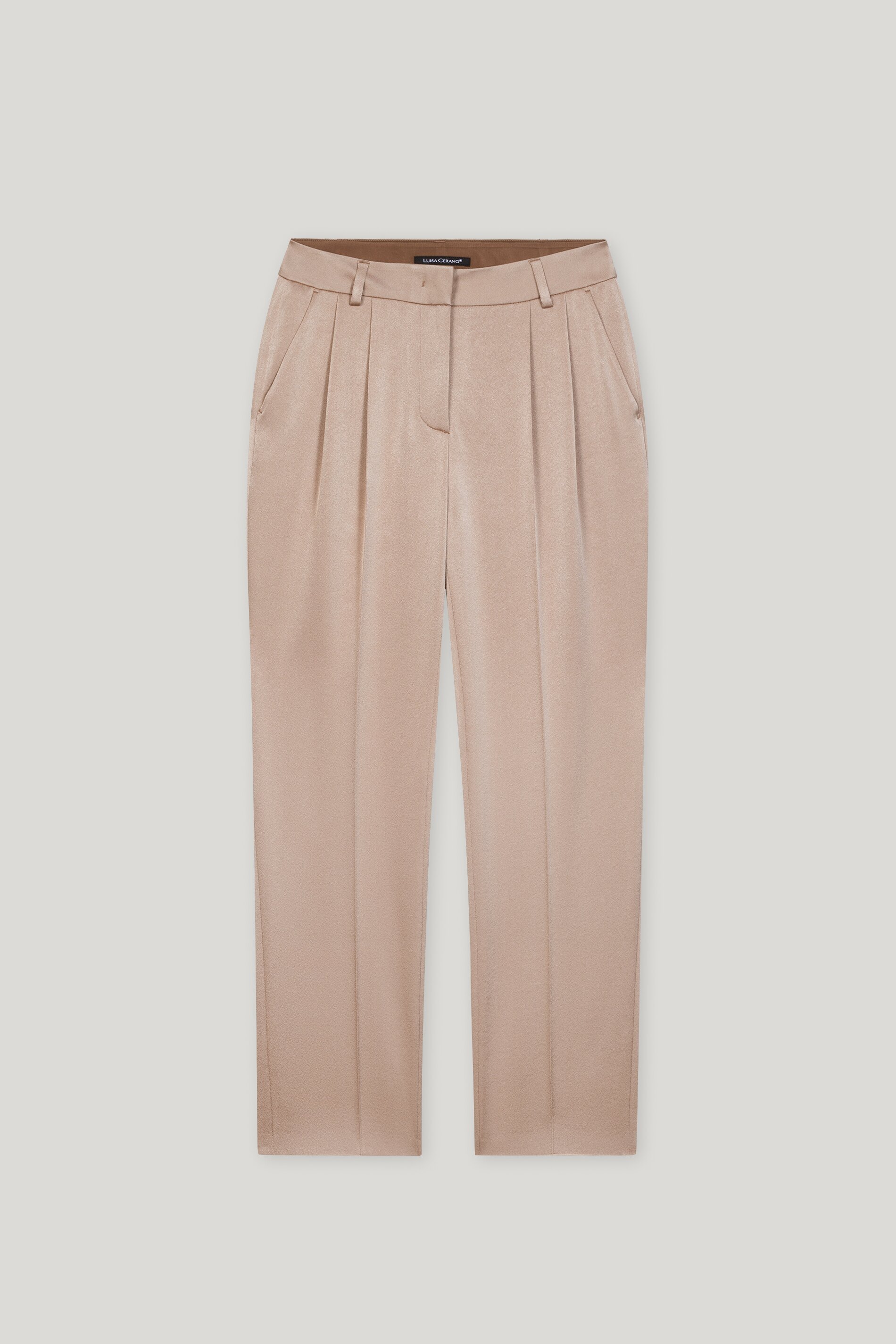 Luisa Cerano Hose SATIN TAPARED - mushroom/beige 