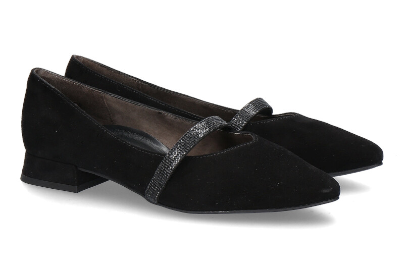 Paul Green Ballerina SAMTZIEGE- schwarz