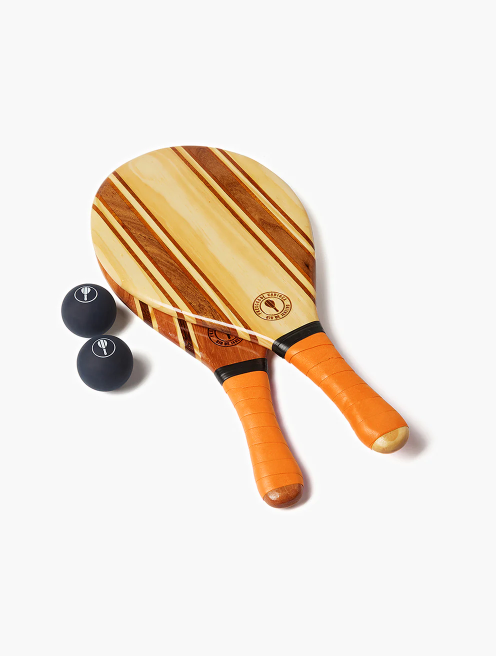 Frescobol Carioca Tennisschläger LEBLON BEACH BAT SET- orange