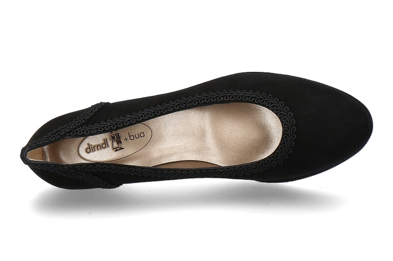Dirndl + Bua Pumps ZIEGENVELOUR SCHWARZ (37 )