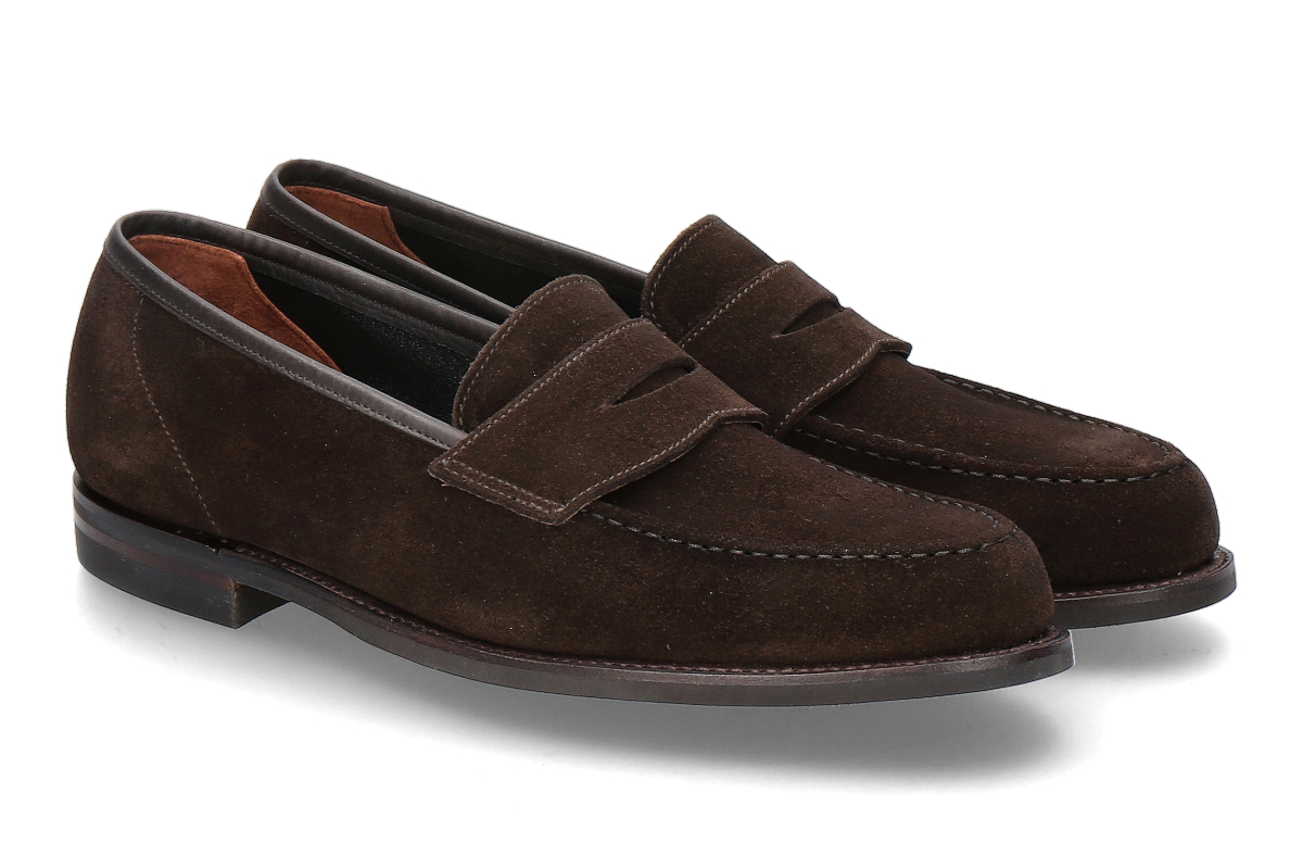 Crockett & Jones Loafer HARVARD 2 SUEDE- dark brown/ dunkelbraun