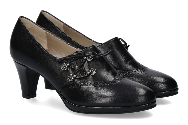 Dirndl + Bua Pumps ZIEGENNAPPA schwarz