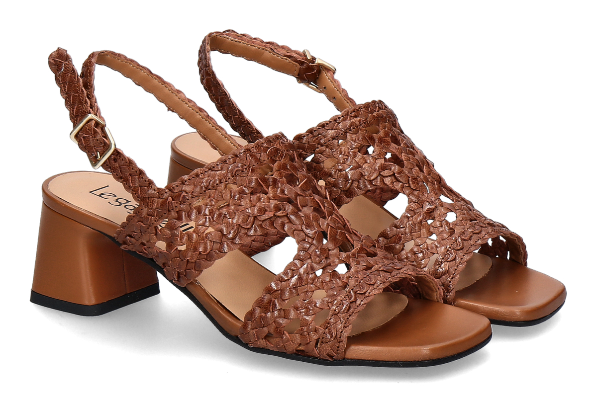 Legazzelle Sandalette INTRECCIATO NAPPA- toffee/ braun