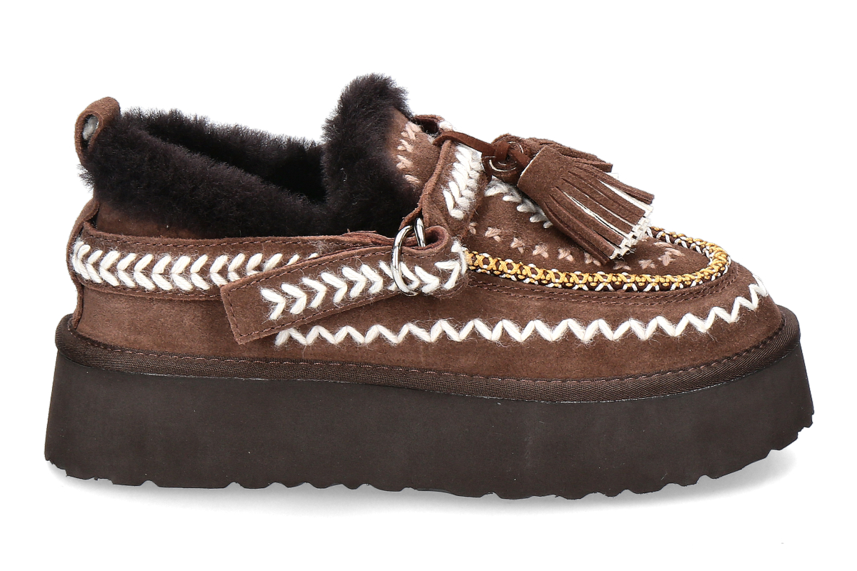 Nan-Ku Couture Bootie gefüttert DFH13 - coffee/braun 