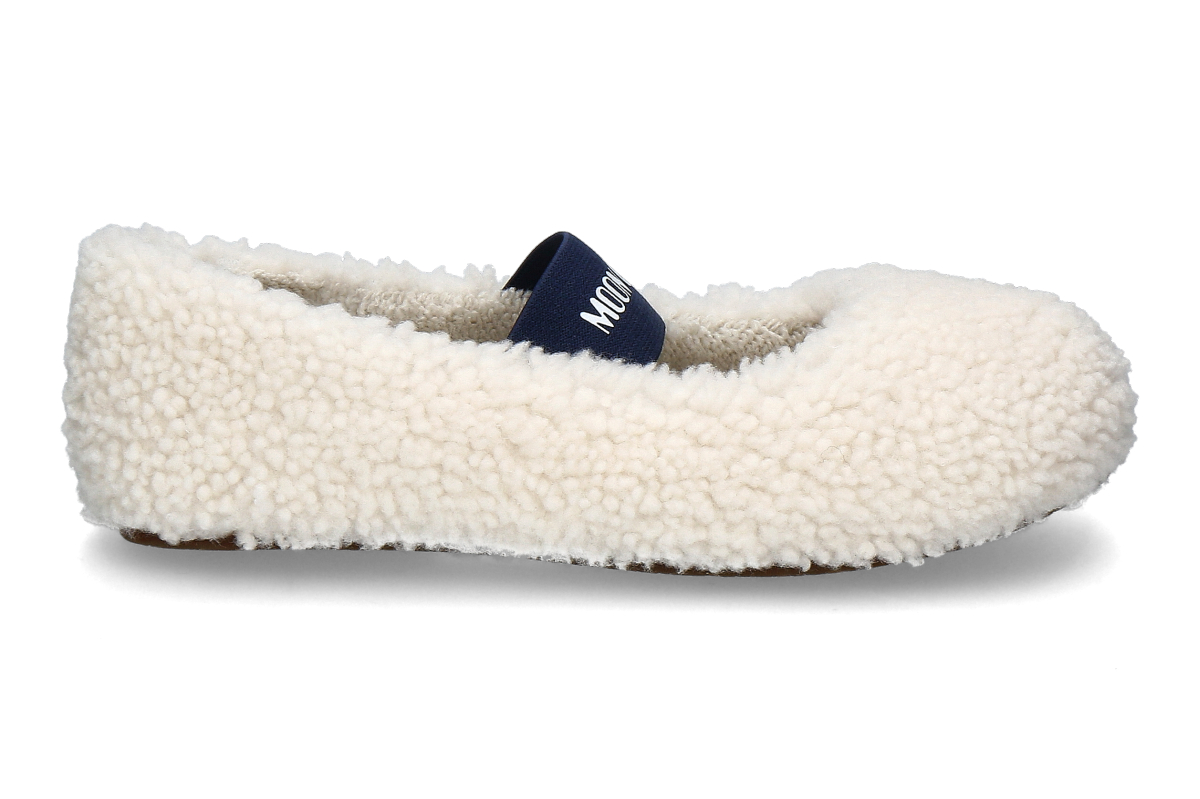 Moon Boot Ballerina gefüttert SHEARLING BALLERINA - ice/ wollweiss