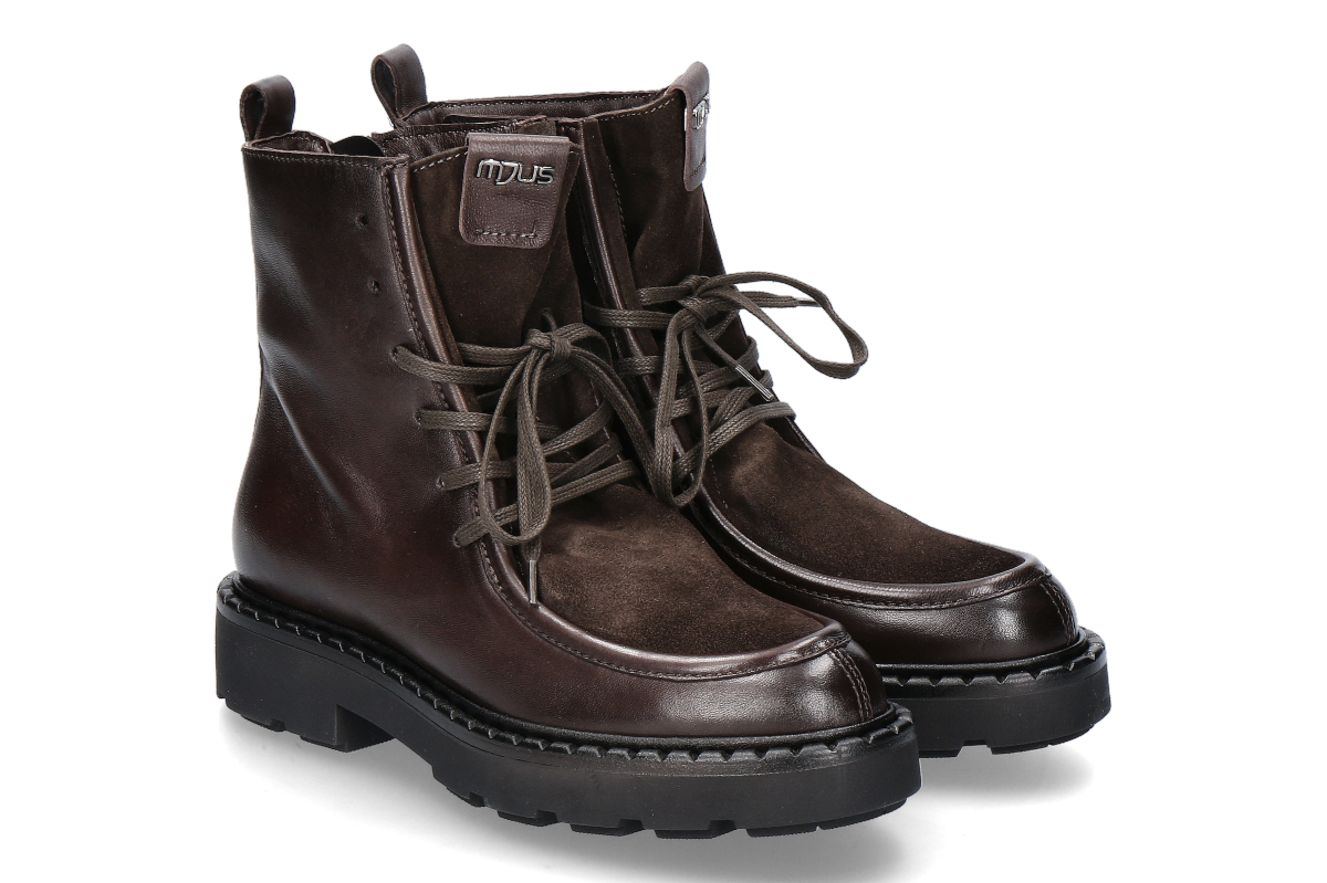 Mjus Schnürboots L88211 VELOURS NAPPA- caffe/ moka