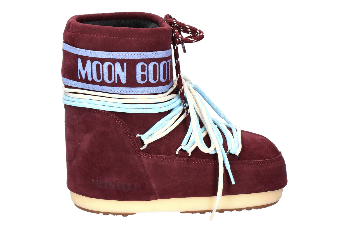 Moon Boot Damen Bootie ICON LOW SUEDE- burgundy/ bordo