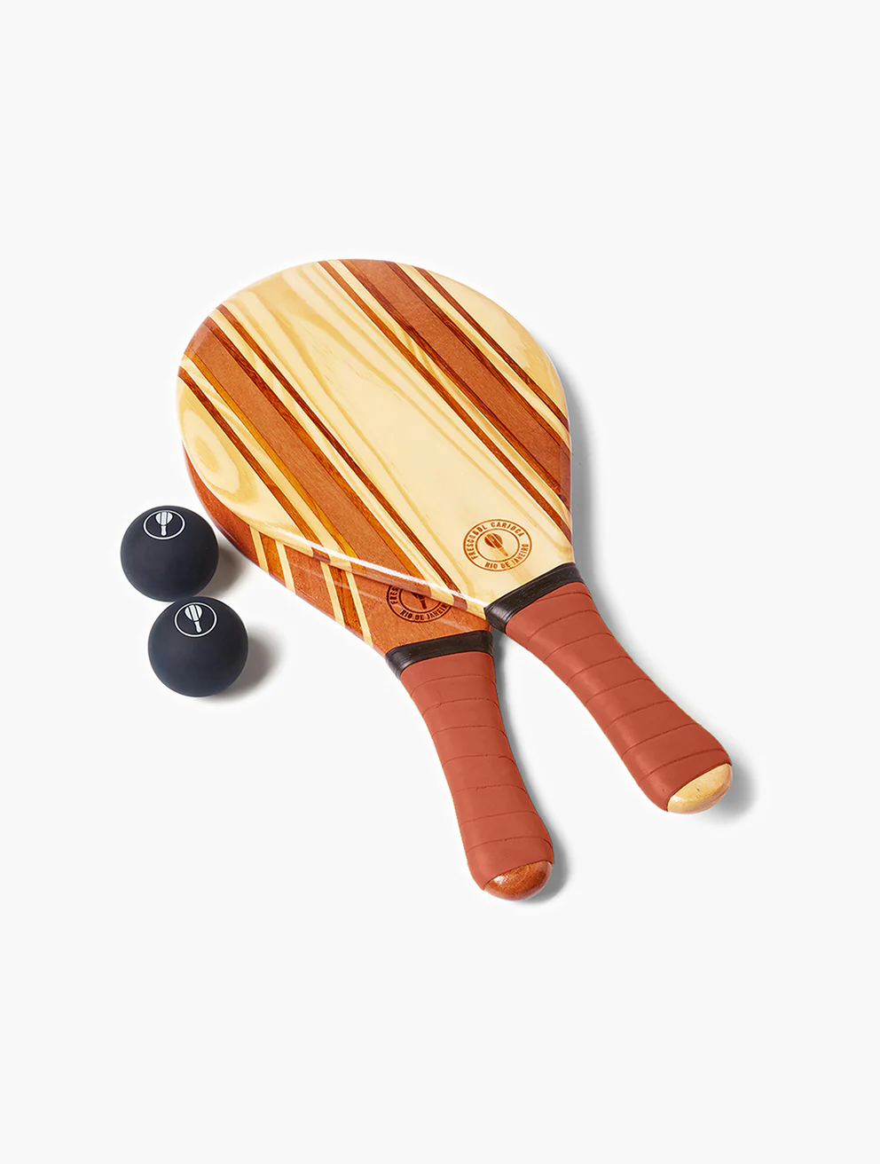 Frescobol Carioca Tennisschläger LEBLON BEACH BAT SET- terracotta