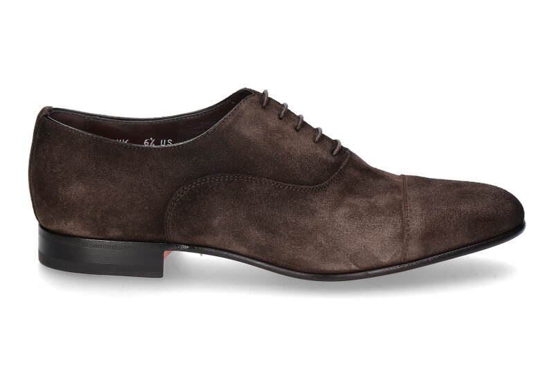 Santoni Herren- Oxford VELOURS- dunkelbraun
