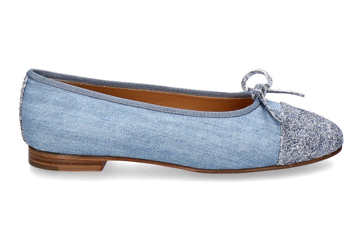 Unützer Ballerina DENIM FUZZY- jeansblau/ hellblau