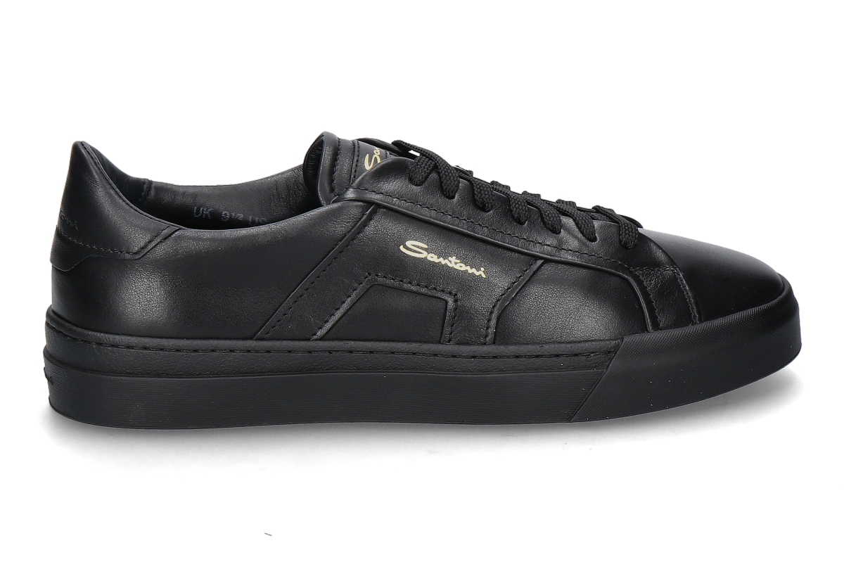 Santoni Herren- Sneaker DOUBLE BUCKLE- black/schwarz