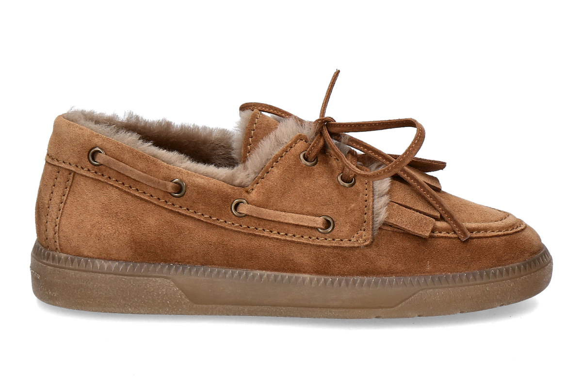 Kennel & Schmenger Schnürschuh gefüttert POP SUEDE- caramel/ mittelbraun