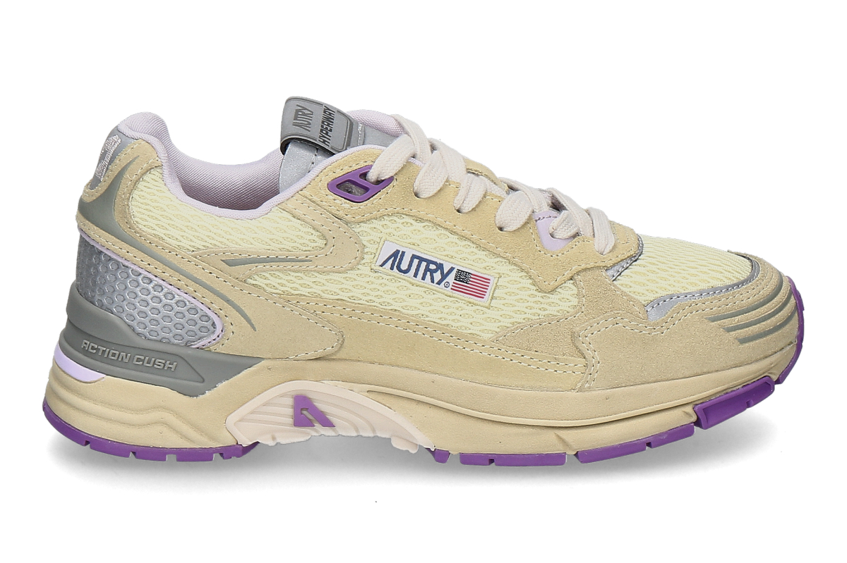 Autry Damen- Sneaker HYPERWAY MESH HU01- lemon/ orchid dust- gelb