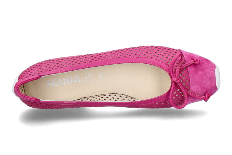 Mania Ballerina PERFORATO CAMOSCIO- pink