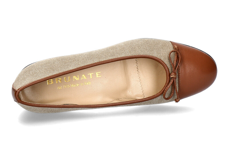 Brunate Ballerina FLEX NAPPA- brandy/ canvas
