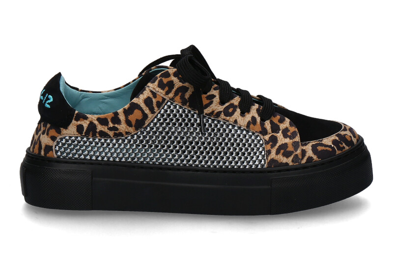 Fifty-12 by Thierry Rabotin Sneaker ALENA CAMOSCIO- leoprint black/schwarz