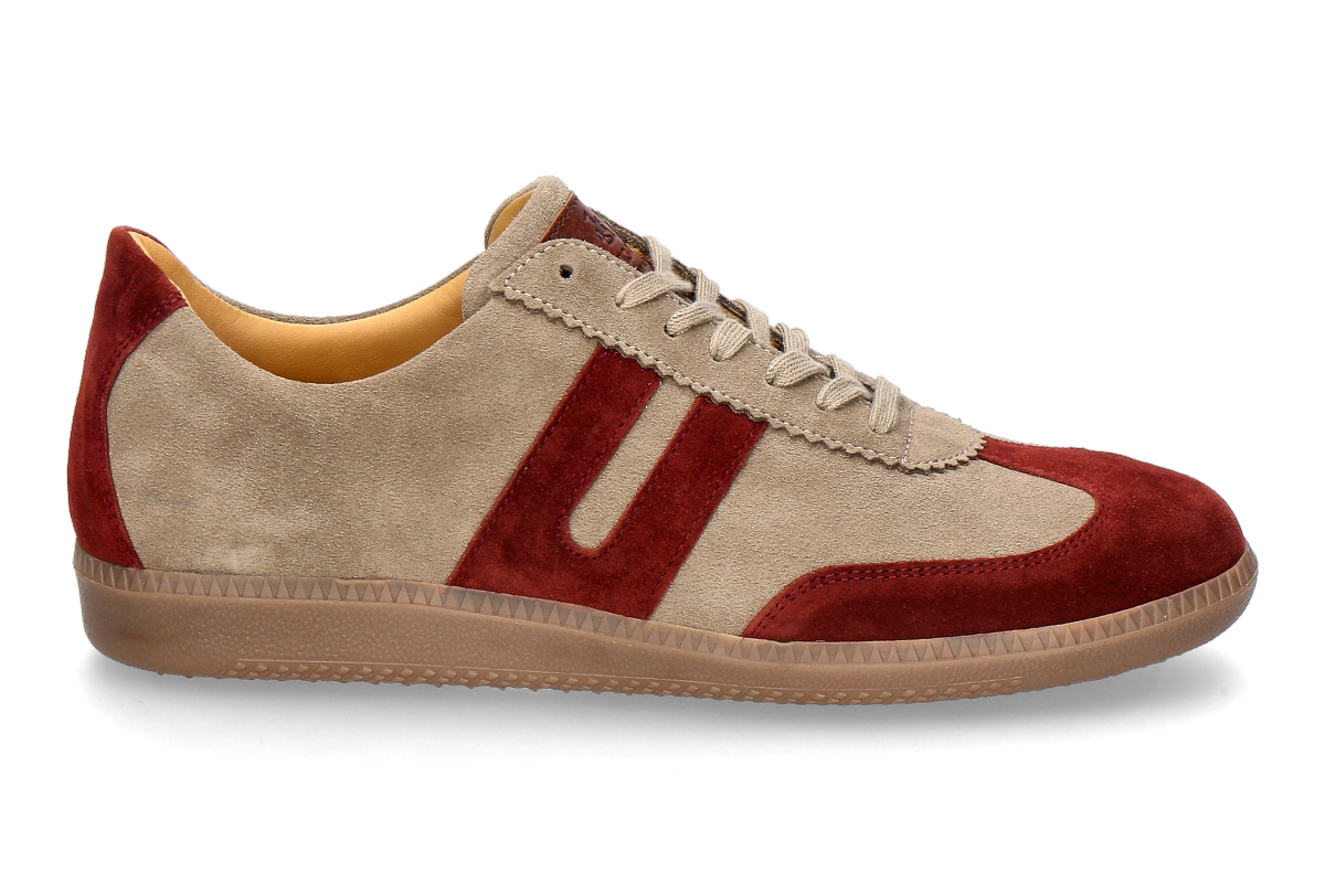 Ludwig Reiter Herren- Sneaker SPRINTER HYDROVELOURS- taupe/ weinrot