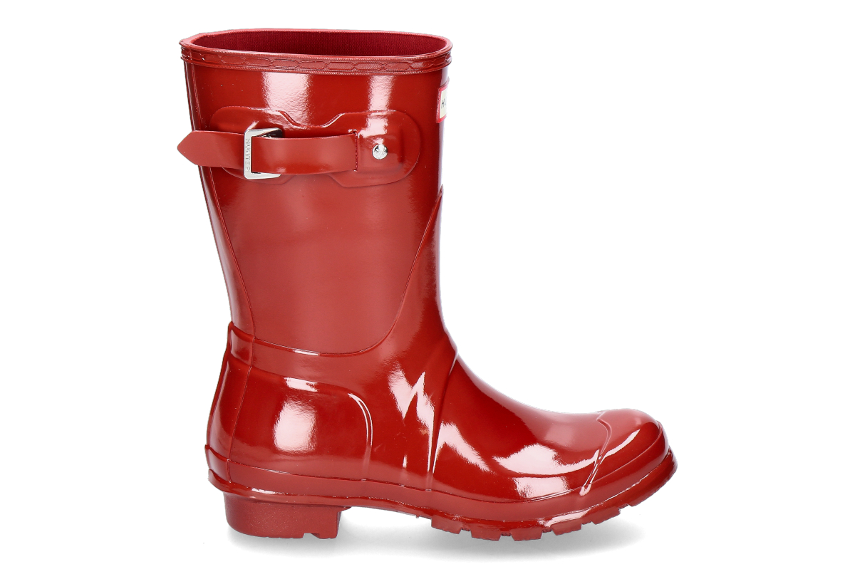 Hunter Damen- Regenstiefel ORIGINAL SHORT GLOSS BOOT- military red