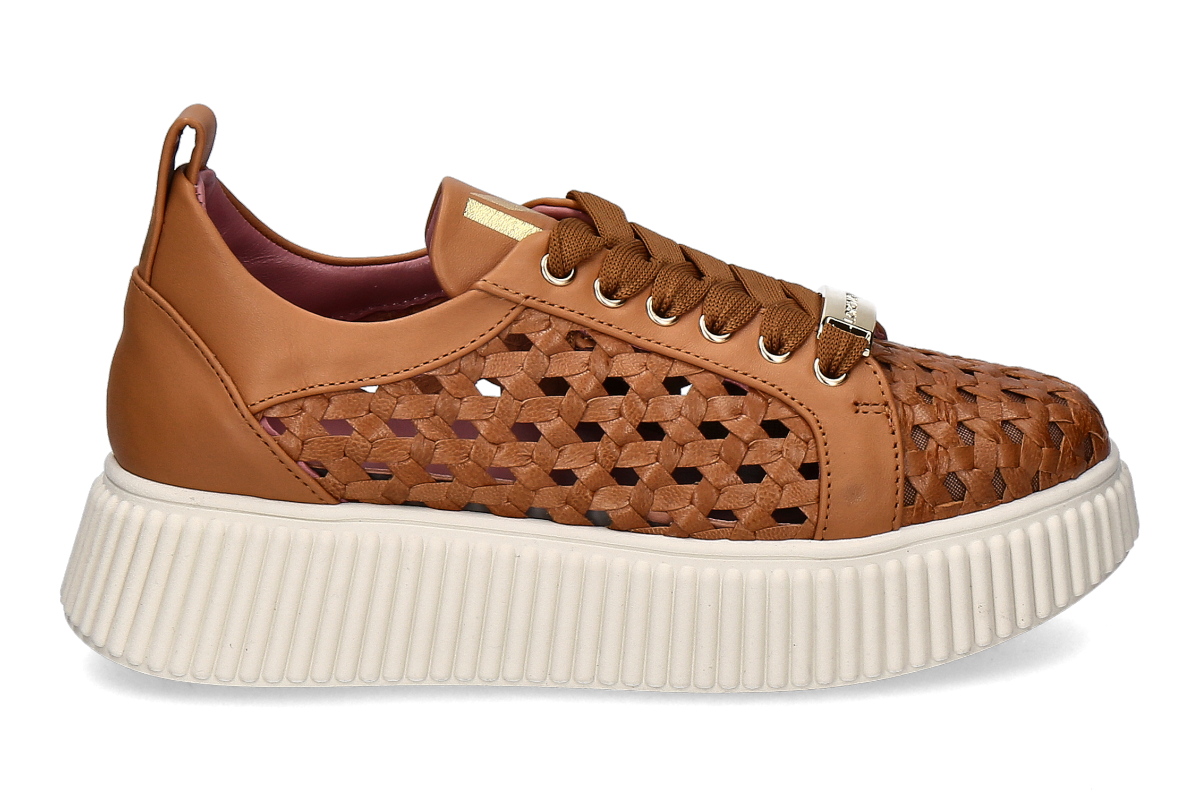 Lorenzo Mari Damen- Sneaker SALLY27- tan/ mittelbraun