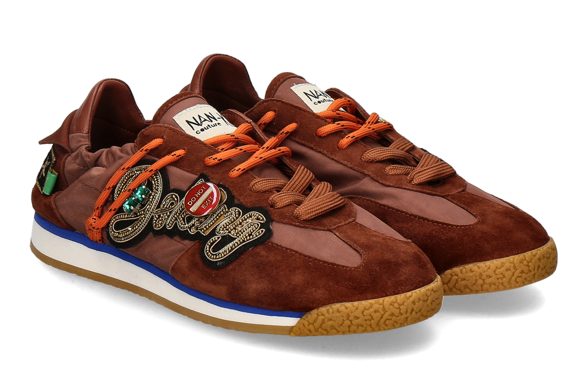 Nan-Ku Couture Damen- Sneaker EDX- coffee/ braun