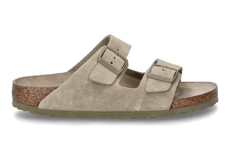Birkenstock Pantolette ARIZONA BS SCHMAL VELOURS- faded khaki