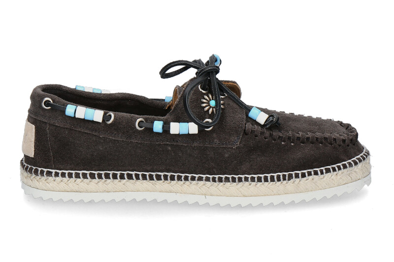 Lagoa Herren-Schnürschuh NAUTICO SUEDE- lavagna/dunkelgrau