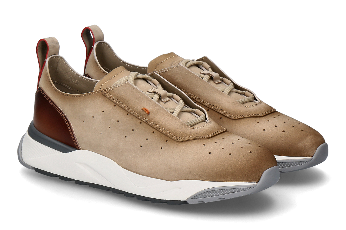 Santoni Herren- Sneaker NEW LEAS- beige