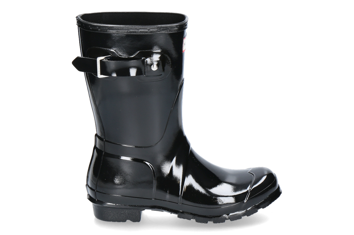 Hunter Damen- Regenstiefel ORIGINAL SHORT GLOSS BOOT- black