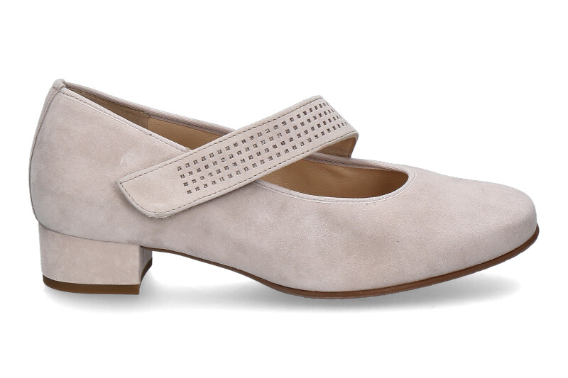 Hassia Riemenpumps CORDOBA SAMTKID LEDER- porzella