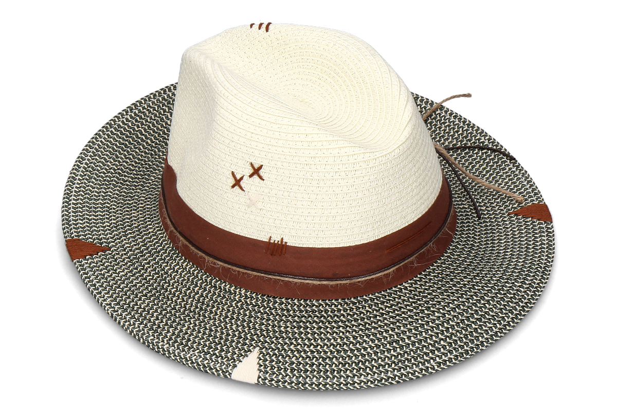 The Hat Gang Strohhut IBIZA- verde/ beige-grün