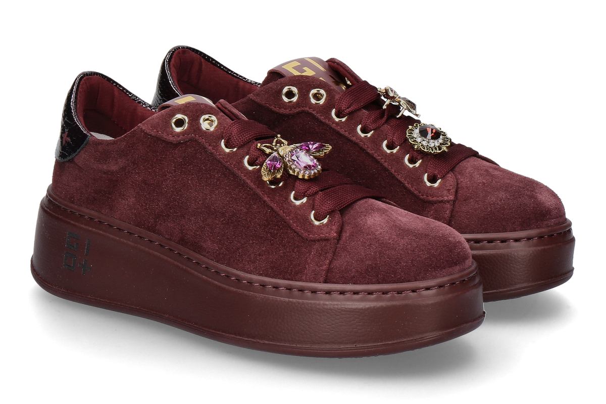 Gio+ Damen- Sneaker PIA 422A COMBI- porpora/ bordorot