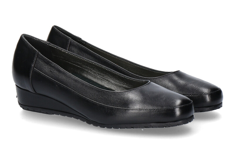 Bagnoli Slipper 6060 PELLAME NAPPA- nero/ schwarz