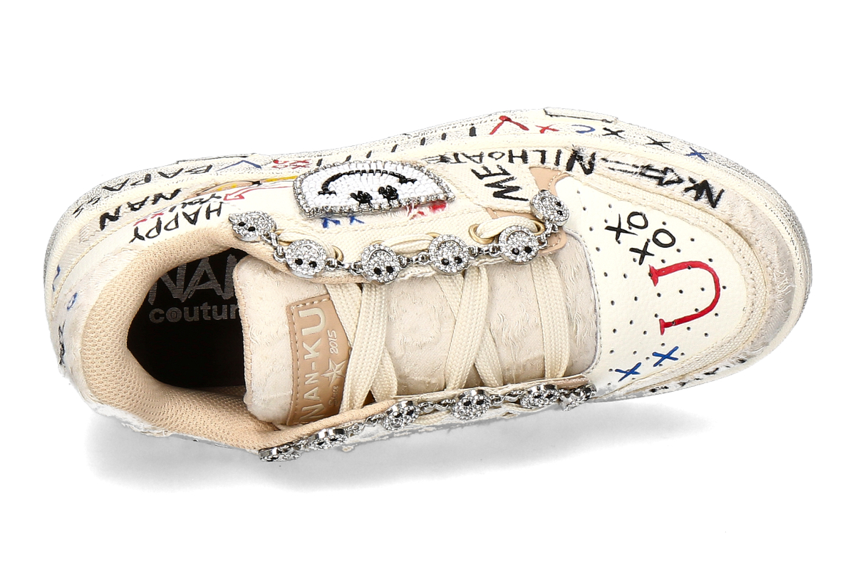 Nan-Ku Couture High Top Sneaker SKATER SMILEY - beige_232400135_5