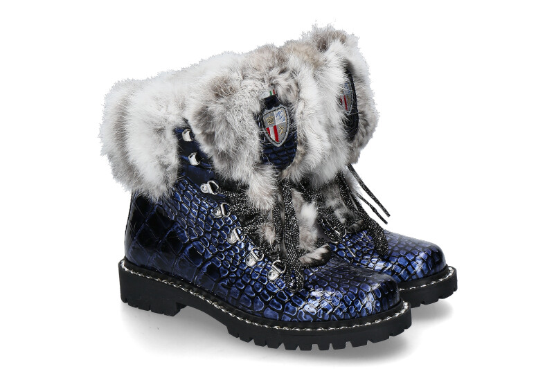 New Italia Shoes Stiefelette gefüttert REPTIL-OPTIK VEGAS (40)