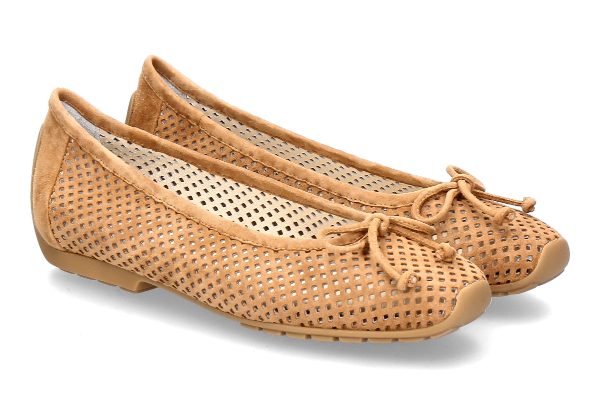 Mania Ballerina CAMOSCIO- hellbraun/ cognac