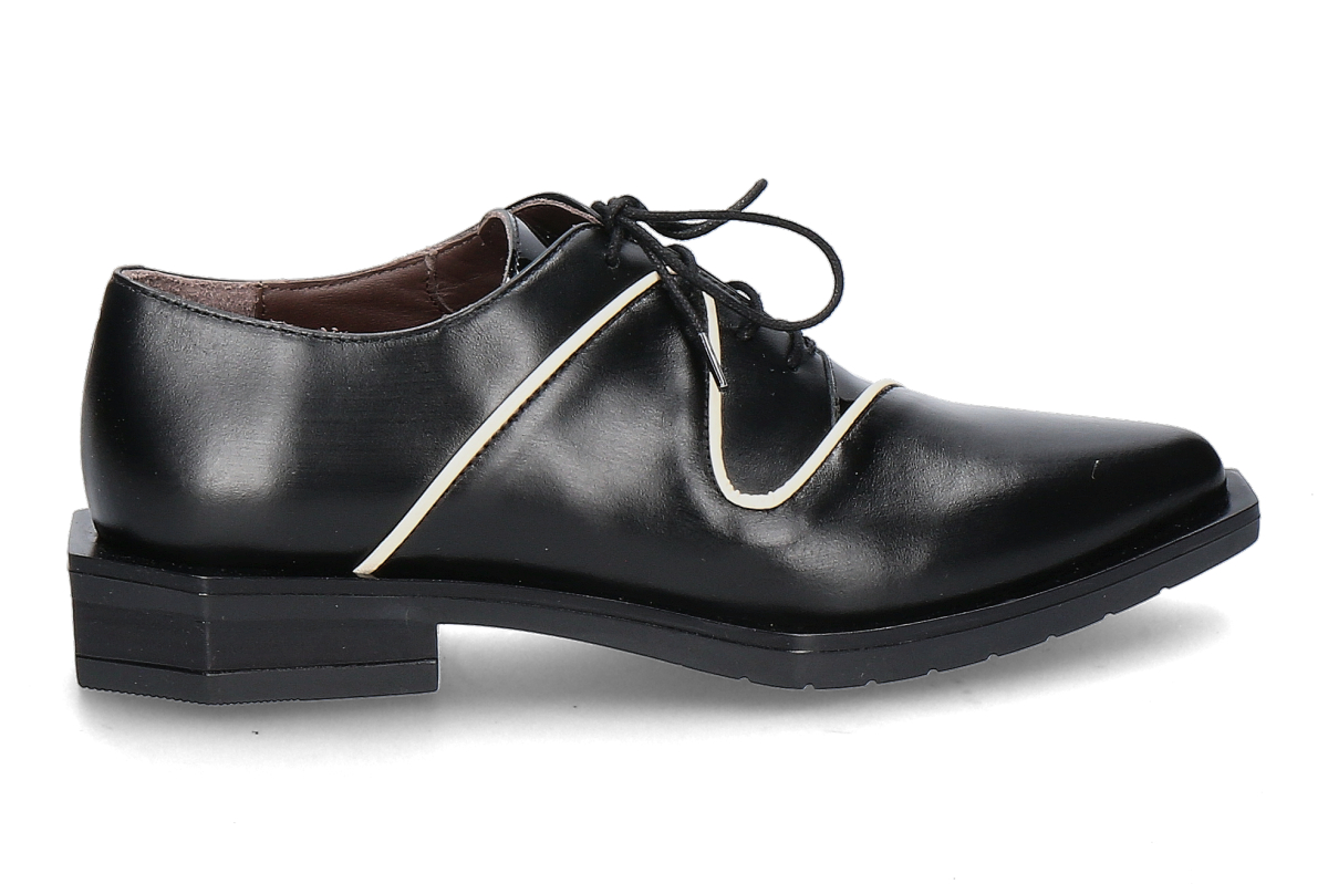 Le Bohémien Schnürschuh G02 VITELLO VERNICE- nero/ off-white