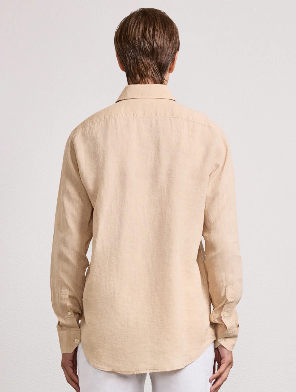 Frescobol Carioca Herren- Hemd ANTONIO LINEN- sand dune