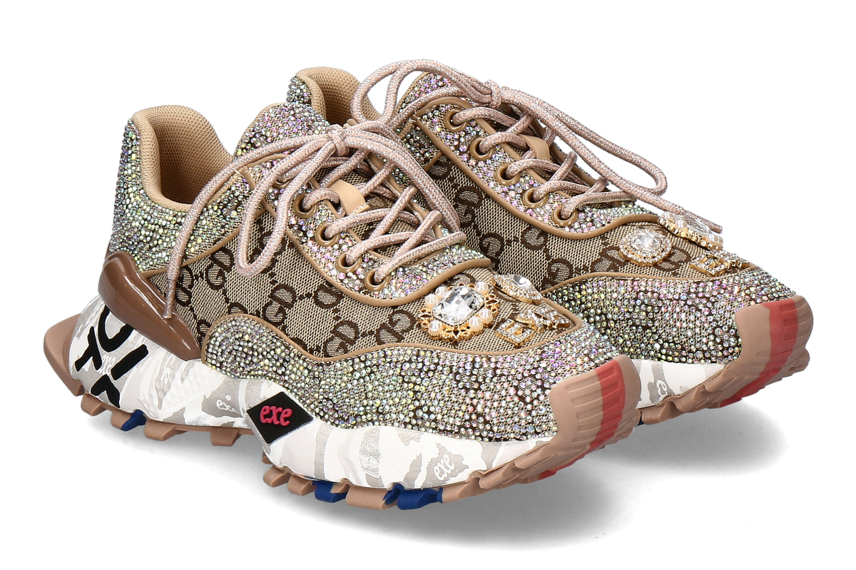 Exé Damen- Sneaker LEA- taupe/ mehrfarbig