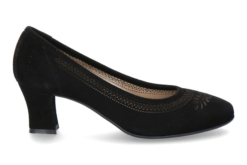 Dirndl + Bua Pumps ZIEGENVELOUR schwarz