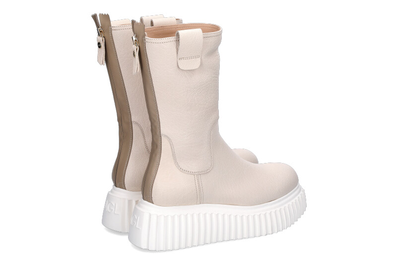 AGL Combat Boots NAPPA MILK CREAM (39½)