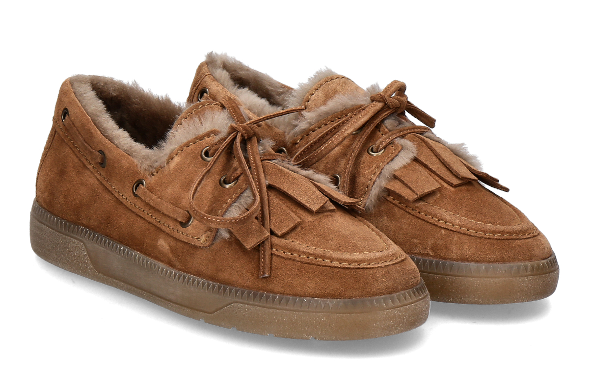 Kennel & Schmenger Schnürschuh gefüttert POP SUEDE- caramel/ mittelbraun