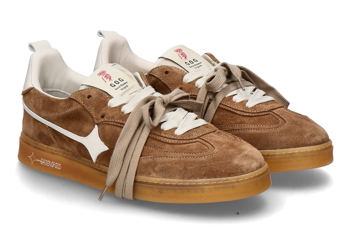 Garden of God Herren- Sneaker EARTH SUEDE- dark beige/ mittelbraun
