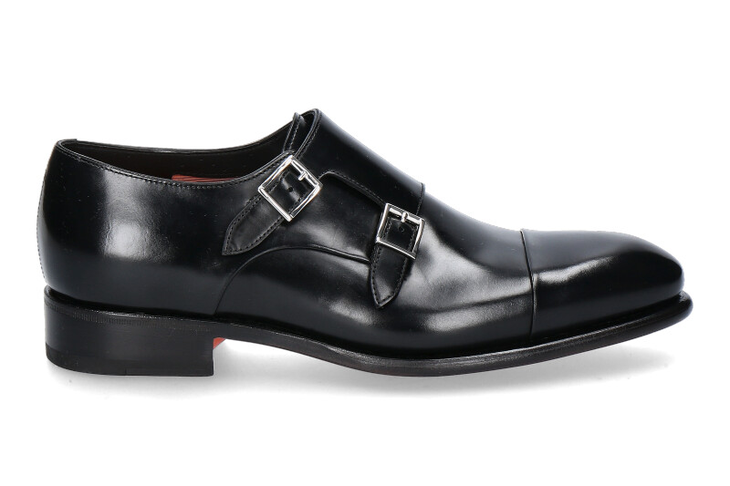 Santoni Herren- Monk CARTER DOUBLE BUCKLE- black/ schwarz